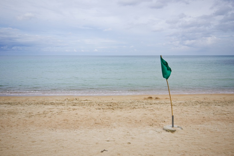 groene vlag ter illustratie